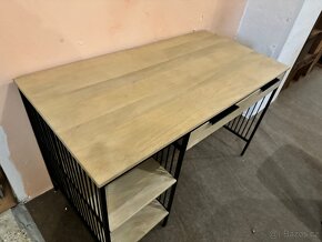 Krásný NOVÝ Psací stůl 120×60 cm mango bílá 2 zá. - 7
