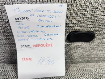 Nepoužitá sedací souprava el . rozkládací na jednolůžko - 7