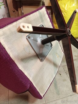 Ušák křeslo otočné, vintage, retro - 7