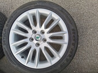 Alu kola 5x112 r17 skoda 225/45r17 pneu letni - 7
