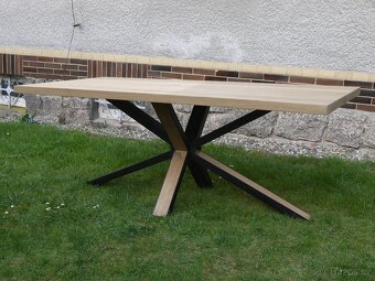Dubový jídelní stůl - Ovada 250 cm – masivní/kov - 7