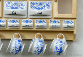 Dřevěná police velká s kořenky - motiv cibulák - 7