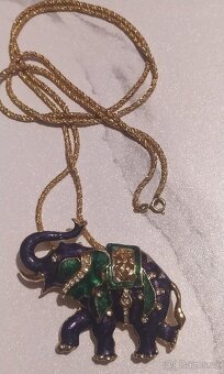Řetízek s přívěskem sloník 1950-70 - 7