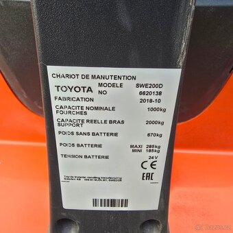 Toyota SWE 200D • 2018 • elektrický paletový vozík - 7