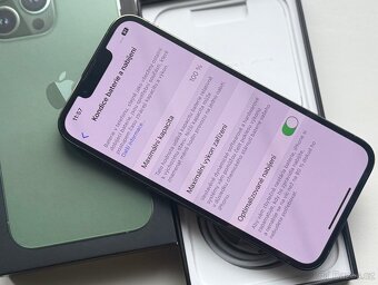 iPhone 13 Pro Alpine Green BATERIE 100% TOP - 7