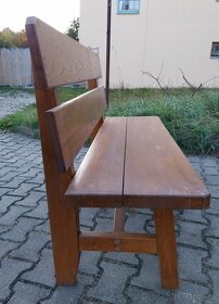Dřevěná zahradní lavice - 7