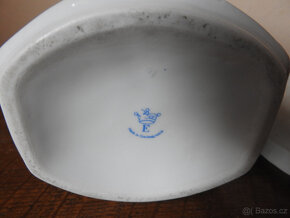 Starožitná porcelánová doza nudle Dubí Teplice Rokoko - 7