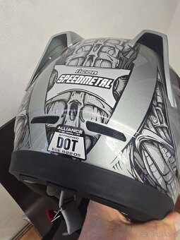 Integrální přilba Icon Alliance Speedmetal stříbrná /černá M - 7
