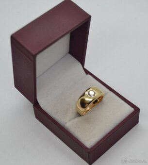 Zlatý prsten  s briliantem 0.50 CT - 7