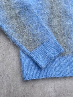 Zara Abstract Mohair Sweater "Blue Grey" (L) - 7