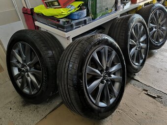 ALU kola Mazda 6 5x114,3 R17 Originál, pneu letní 6mm+TPMS - 7