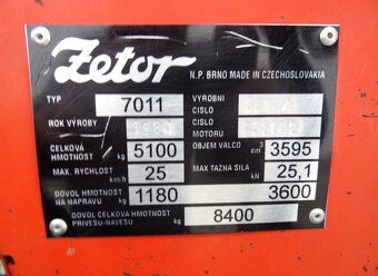 ZETOR 7011 - 7