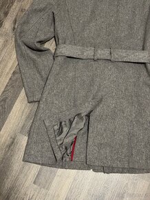 Šedý vlněný kabát vel. S - 7