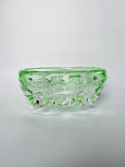 Mísa 20 cm, lehce uranové hutní sklo L. Paleček - 7