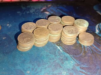 Velká sbírka československých mincí – 931 ks (1 Kčs, 2 Kčs, - 7