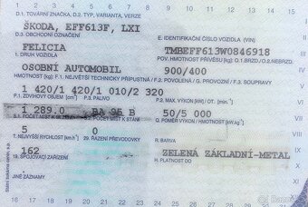Prodám auto Škoda Felicia - 7