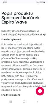 Sportovní kočárek Espiro Wave - 7