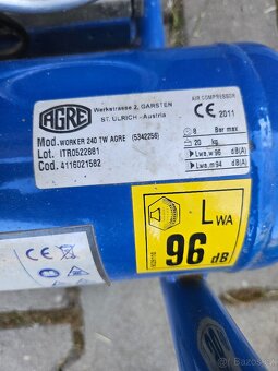 Pístový kompresor AGRE WORKER 240 TW - 7
