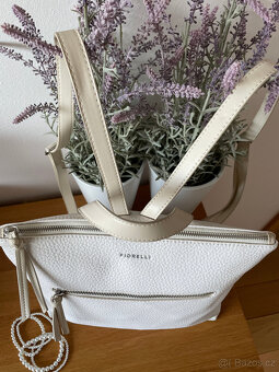 Smetanový bílý elegantní batoh Fiorelli - 7