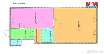 Pronájem bytu 1+1, 49 m2, Ostrava, ul. Veleslavínova - 7