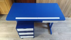 Dětský stůl modrý + kontejner - 7
