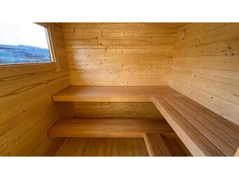 Venkovní finská sauna HANKO 2,1x3,7m, 2 místnosti - 7