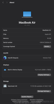 Macbook Air 13" M1 CZ 2020 16GB 256GB - 7