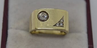 Zlatý prsten s briliantem 0.50 CT - 7