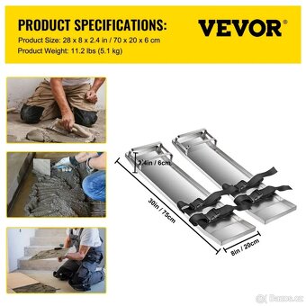 Nerezové klekačky VEVOR – pro obkladače / podlaháře - 7