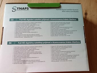 Satelitní přijímač Synaps ZR 300 + karta Irdeto (pošt.zdarm) - 7