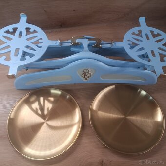 Staré kuchyňské váhy modré - 7