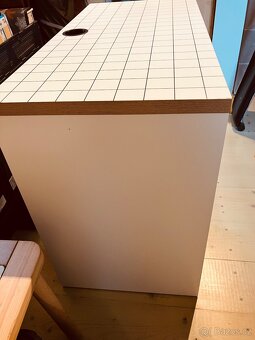 Psací stůl Ikea Micke bílá/antracit - 7