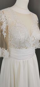 Luxusní nenošené svatební šaty, Pancy, 40/42 EU (M-L) - 7