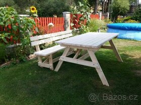 Zahradní stůl a lavice - 7