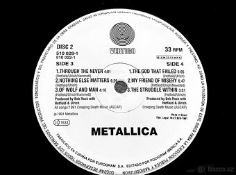 METALLICA 91 ČERNÉ DVOJALBUM PRVNÍ PRESS - 7