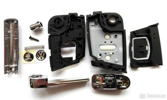 Klíč Volkswagen Škoda Seat. Klíč s planžetou HU66 a logem, - 7