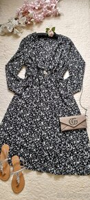 Shein květinové midi šaty s dlouhými rukávy - 7