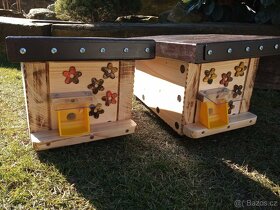 Hmyzí hotely- masivní bukové dřevo, ruční výroba, EKO-nátěr - 7