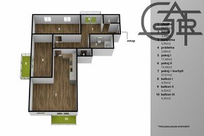 Prodej hezkého a světlého bytu 3+kk o velikosti 99 m2 se 3 b - 7