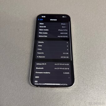 iPhone 14 Pro 512GB silver, bez škrábance, 12 měsíců záruka - 7
