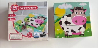 VELKÁ sada hraček-kostky,plyšáci,malovací tabulka,mix hraček - 7