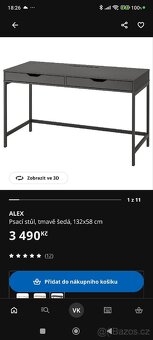 Psací stůl Alex IKEA 132x60cm - 7