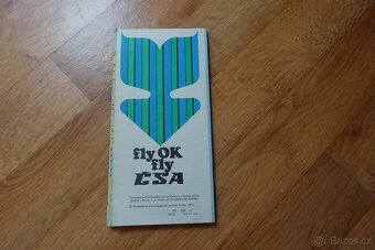 Originální letecká mapa Československých aerolinií (ČSA) - 7