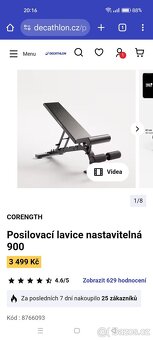 Posilovací věž,2ks jednoruček,lavice,podložka, příslušenství - 7