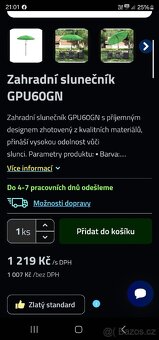 Nový slunečník _:_ rozměry u fotek - 7