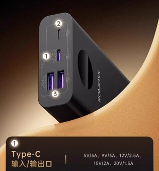 Powerbank 20000 / 30W QC + Apple vstup  - 7