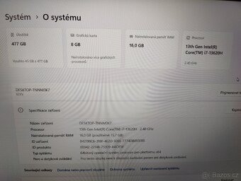 Herní notebook i7 13620 RTX 4060 - 7