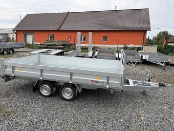 Přívěsný vozík 354x185cm,hydraulicky sklopný 3-strany,3500kg - 7