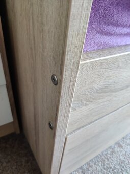 Jednolůžková postel s úložným prostorem + matrace + zábrana - 7