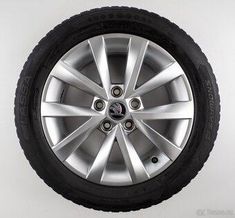 Škoda Octavia - Originání 16" alu kola - Zimní pneu - 7